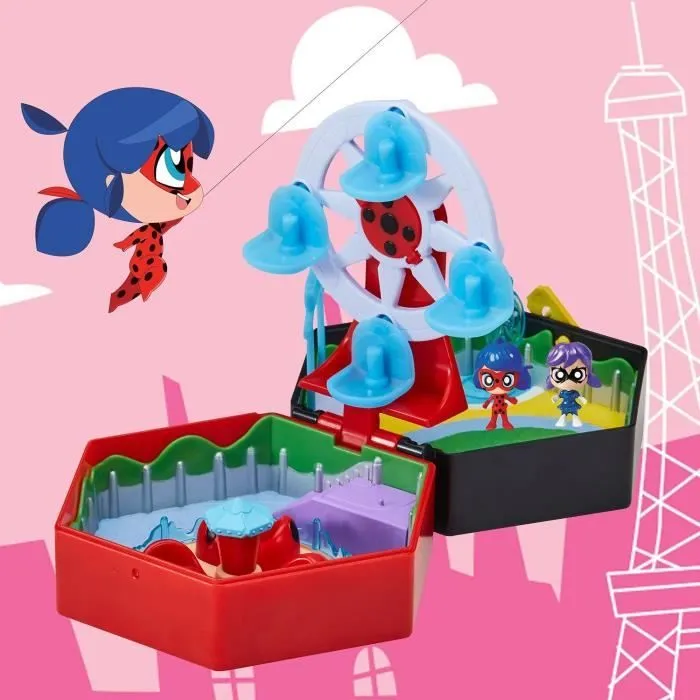 BANDAI - Miraculous Ladybug - Mini univers Chibi Parc d'attractions - Mini figurines Marinette et Climatika incluses - P50553-5