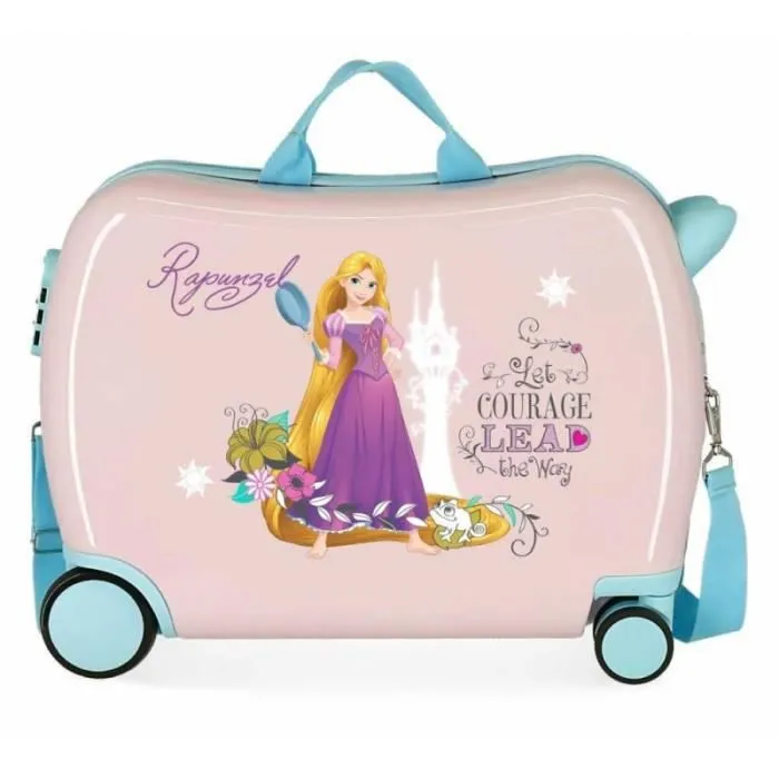 Valise enfant - Disney - Valise trotteur Princese "Raiponce" - 50 x 38 x 20 cm - Rose-0