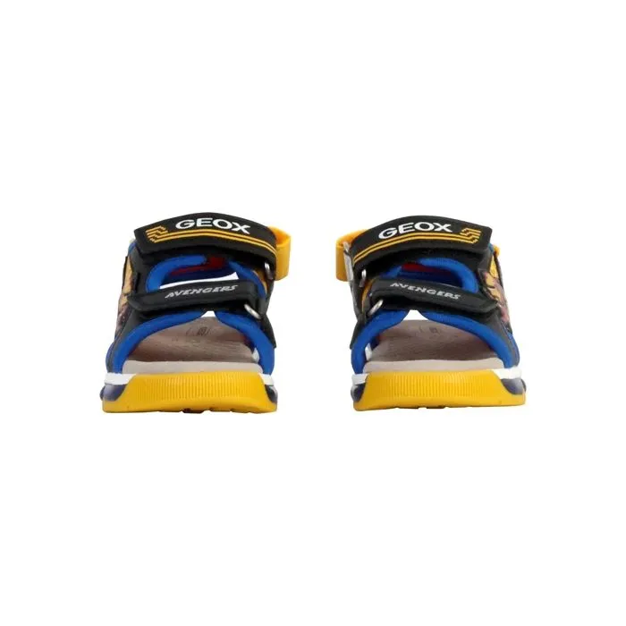 Sandales Cuir  Geox Android - Noir/Royal-4