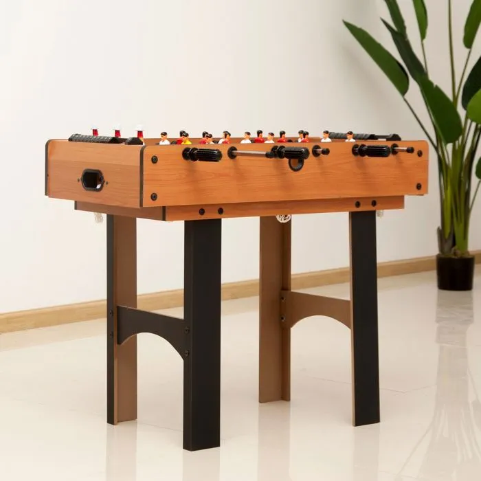 Table multi jeux HOMCOM 4 en 1 babyfoot billard air hockey ping-pong avec accessoires en bois 92L x 78l x 80H cm-2