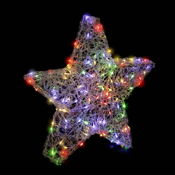 Etoile lumineuse extérieure multicouleur H50cm 150 LED + transfo Feeric lights & christmas-0