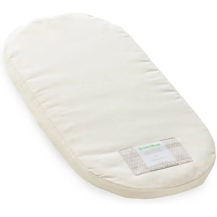 Matelas de couffin Clair De Lune Naturelle - The Little Green Sheep - M000Z - Fibre de coco - Blanc - Bébé-0
