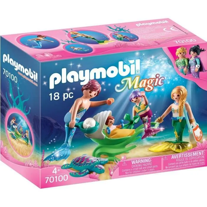 PLAYMOBIL - 70100 - Magic Les Sirènes - Famille de sirènes-0