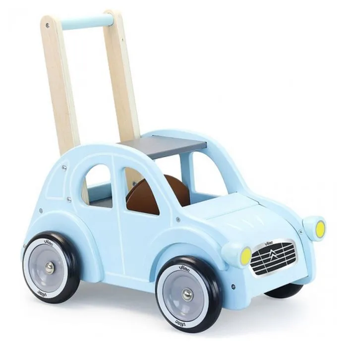 Chariot de marche - Vilac - Citroën 2CV - Bois - Rouge - Mixte-0