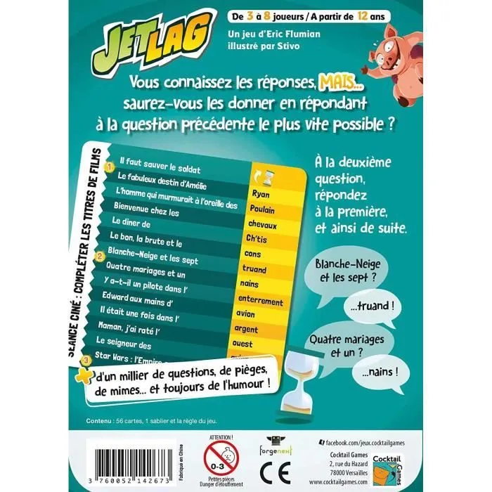 Jeu de société Jet Lag - ASMODEE - Jetlag - Jeu d’action et réflexe - Enfant - Extérieur-1