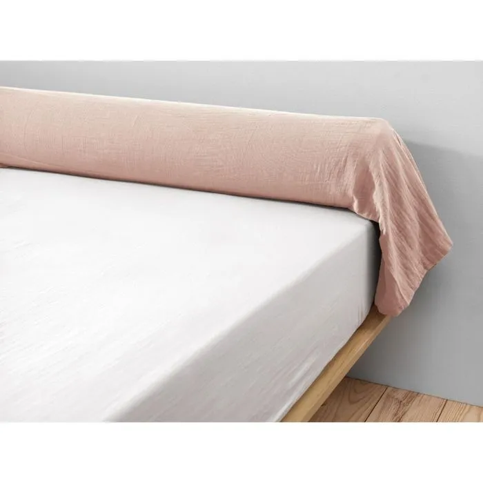 Taie de traversin - Bio - Rose - 85 x 185 cm - Gaze de coton - Ultra douce-0