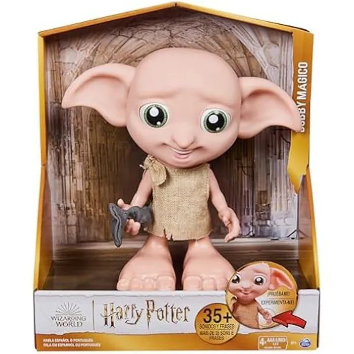 Poupée d'Elfe Interactive Magical Dobby - Wizarding World - Harry Potter - Plus de 35 Sons et Phrases-1