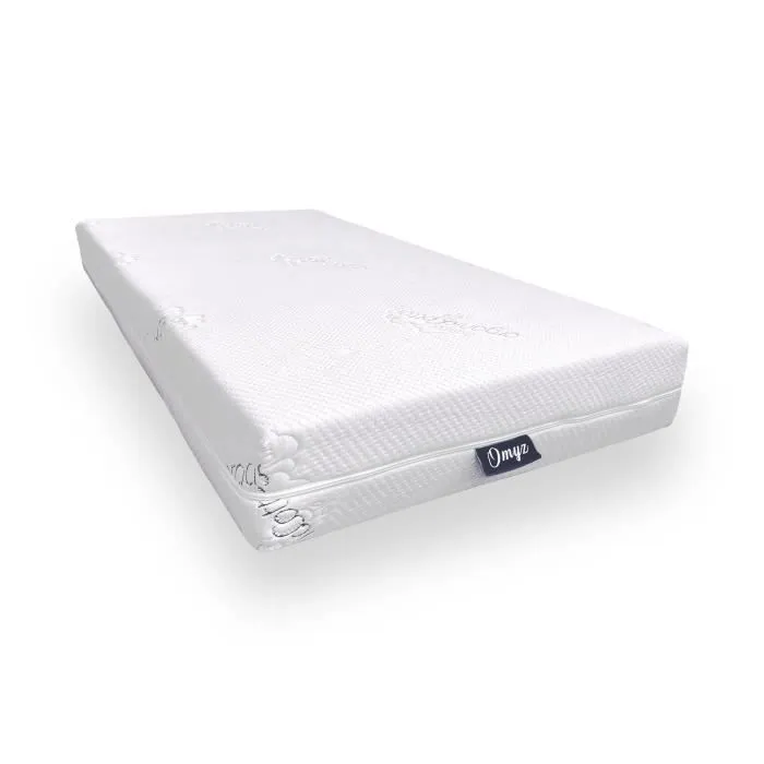 OMYZ - Matelas réversible BIO KID 70x140 cm - mousse haute densité CertiPUR® - housse en coton organique ultradouce et respirante-0