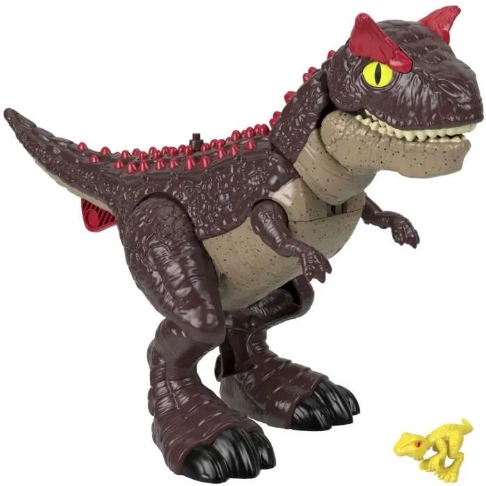 Jurassic World Imaginext-Jouet dinosaure Carnotaurus avec attaque de piques, 2 éléments de jeu HML42-0