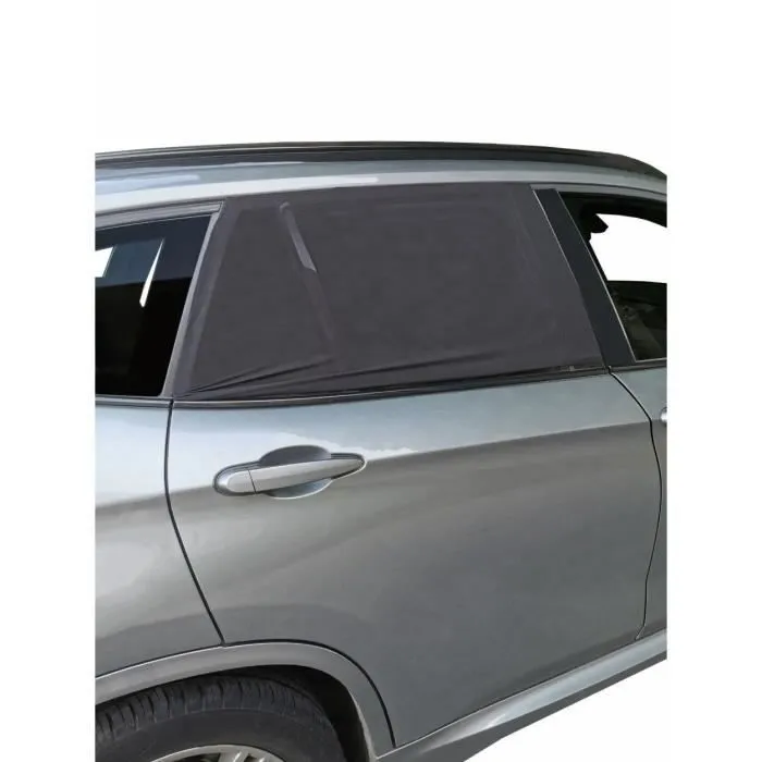 Pare soleil Voiture Bébé TINEO - 2 Housses Chaussettes - Ombrage 80% - Protection Chaleur - UV - Universelle - 50x80cm-80x110cm Noir-0