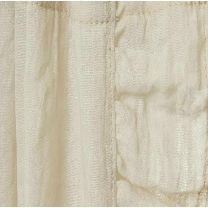 Ciel de lit Voile Moustiquaire 155cm Ruffle Nougat Beige Jollein-1