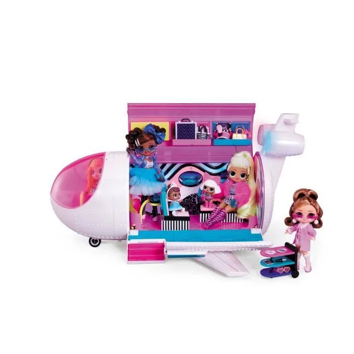 L.O.L. Surprise OMG - Avion Rouge et Blanc - Coffret de Jeux, Accessoires et Poupées pour Enfant-1