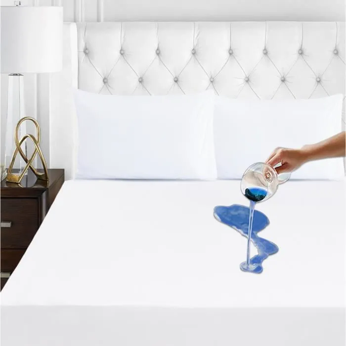 RICHAIR Protège Matelas QUARTZ 180*200cm Forme Housse, tissu éponge, imperméable et respirant by H-0