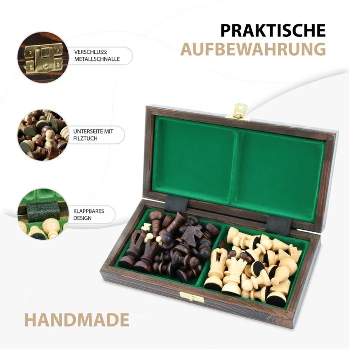 Jeu d'échecs en bois - AMAZINGGIRL - Chess - 2 joueurs ou plus - 20 min - Jeu de plateau-2