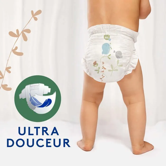 Lotus baby - 9625 - Douceur Naturelle - Couches Taille 4 (7-12 kg) Pack 1 mois - 148 Unite,Blanc-2