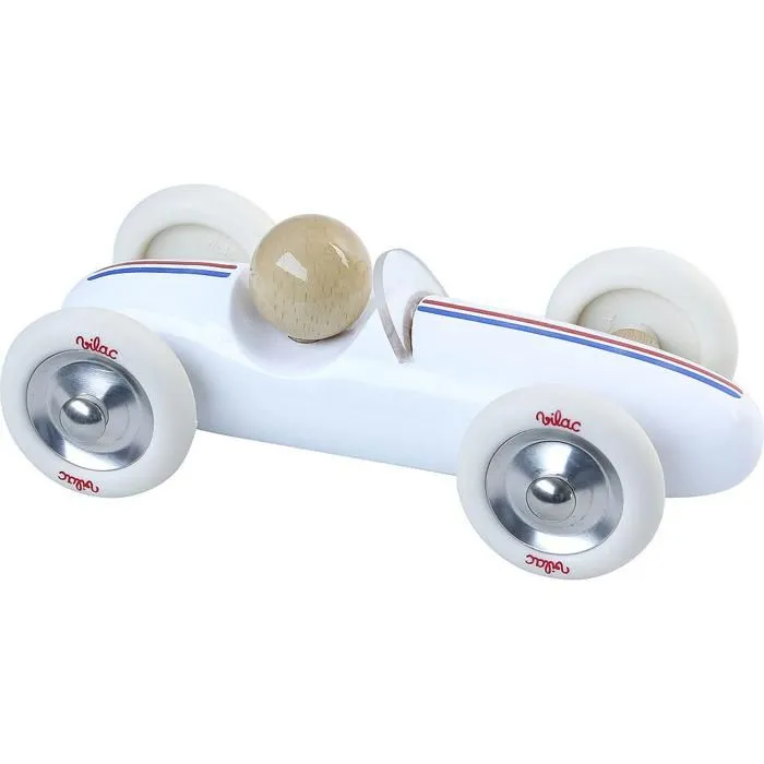 Vilac - Voiture Grand Prix vintage MM blanche-0