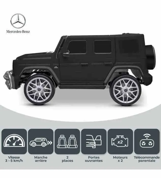 Voiture Electrique 4x4 SUV Noir 2 places Mercedes AMG 2 x 45 W - Marche AV-AR, Phares et Système audio-2