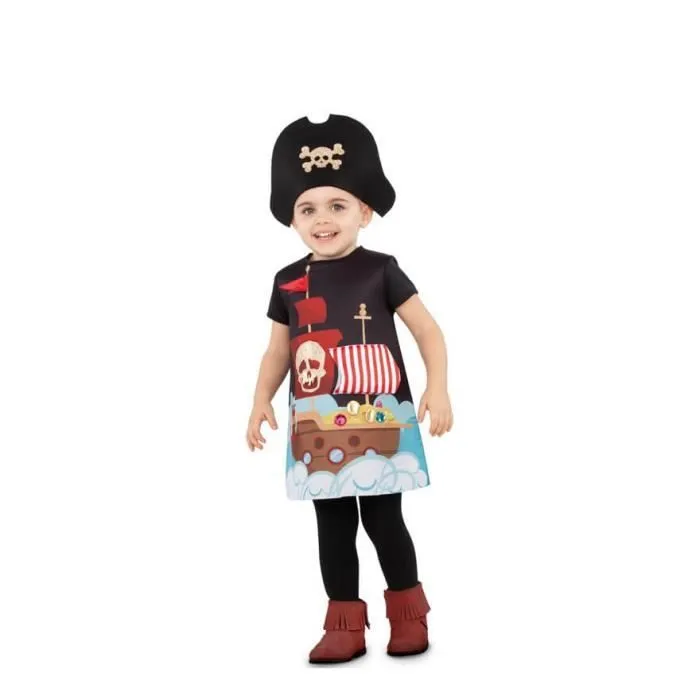 Déguisement Piratita pour enfants et bébés - DisfraZZes - Robe et chapeau - Multicolore - Intérieur-0