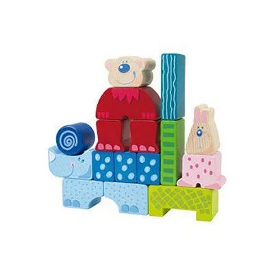 Jouet de construction - HABA - Zoolino - 16 pièces en hêtre - Mixte - A partir de 12 mois-0