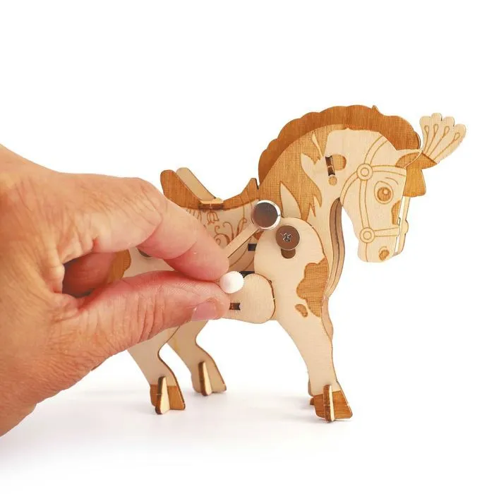 Maquette 3D mécanique - GRAINE CREATIVE ON A TOUS DU TALENT - Cheval 14 cm - Modélisme - Enfant - 45 pièces-1