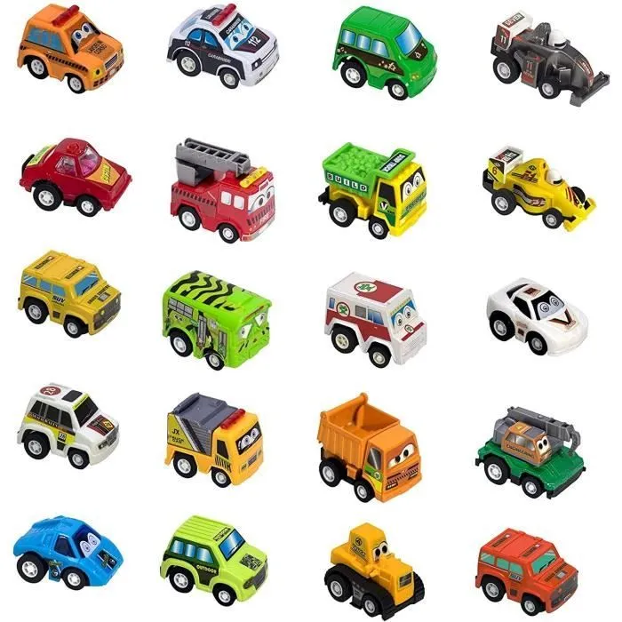 Calendrier de l'Avent de Noël 2021, Calendrier de compte à rebours de Noël 24 jours Jouets de voiture surprise de Noël pour enfants-1