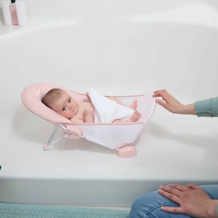 INGENUITY Transat de bain pour bébé fille pliable rose-4