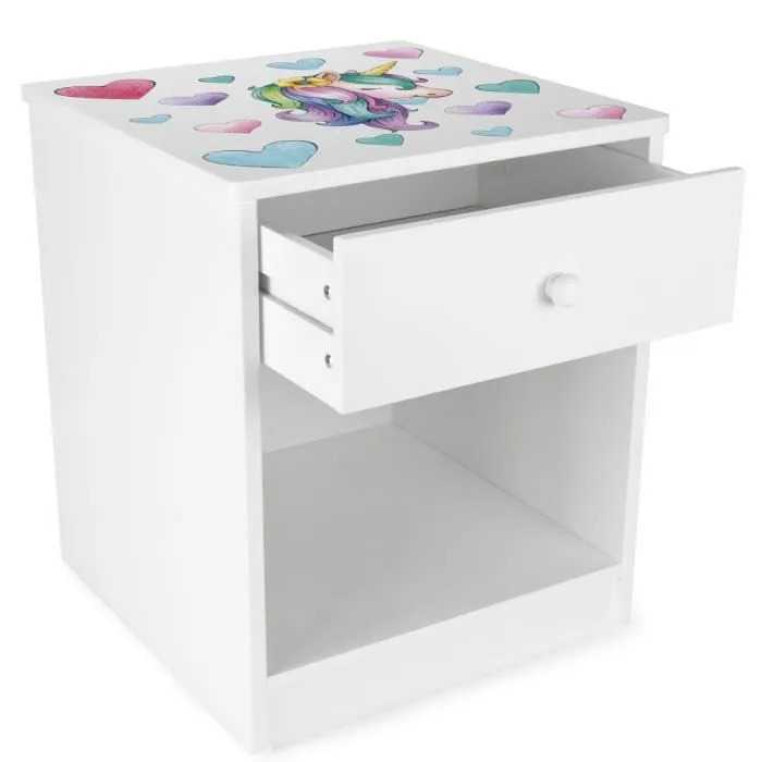 Moderne table de chevet avec tiroir la Licorne-1