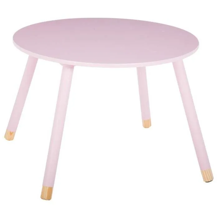 Table enfant "Douceur" rose - Rose - Atmosphera createur d'interieur-0