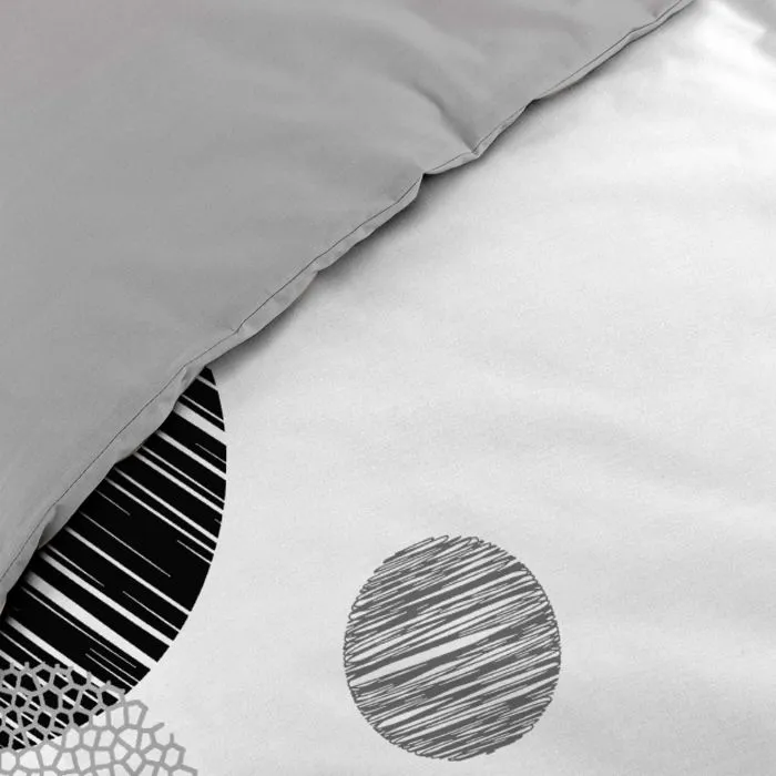 Pack housse de couette enfant 140 x 200 cm Stormi + drap housse 90 x 190 Blanc-2