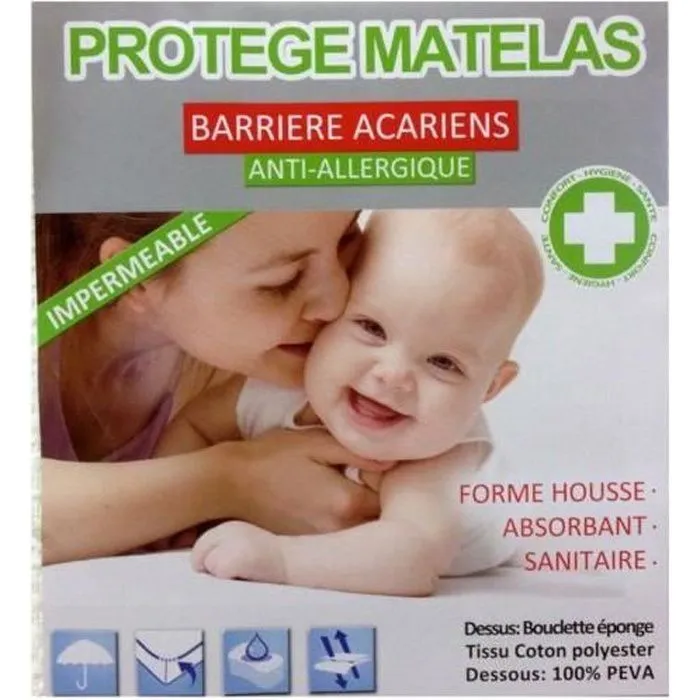 Alèse - Alese - 90x190 - Imperméable - Anti-acariens - Entretien facile-0