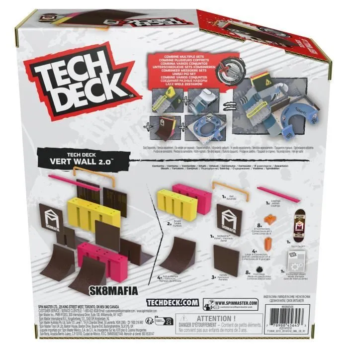 Tech Deck - Starter Set X-Connect - Vertical Wall- Skate Park + 1 finger skate - À construire et personnaliser-4