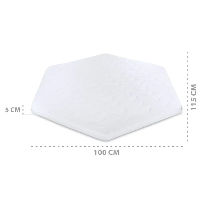 Insert de parc carré 115x100x5 cm - TOTSY BABY - Matelas de parc avec housse amovible - Anti-allergique-1