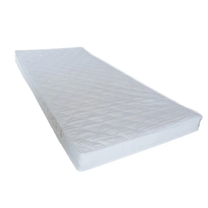 Lit cabane PANDA 90x190 + 1 sommier + matelas IRIS / Blanc 195x134x97-2