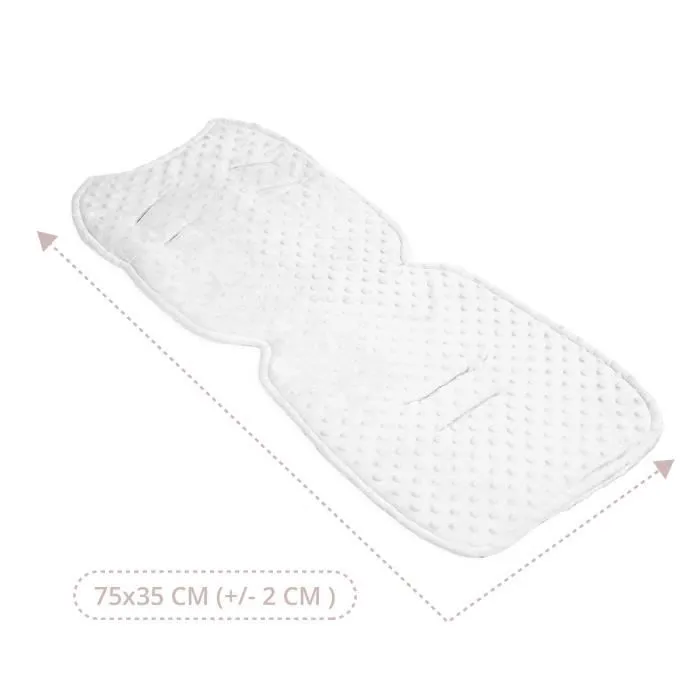 Coussin de siège coussin de poussette 75 x 35 cm - enfant universel respirant avec protection de ceinture Minky Hiboux-2
