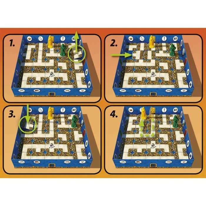 Jeu de société - Labyrinthe Coup de coeur - 2 à 4 joueurs - À partir de 7 ans - Durée 20 min - Trésors à chasser-4