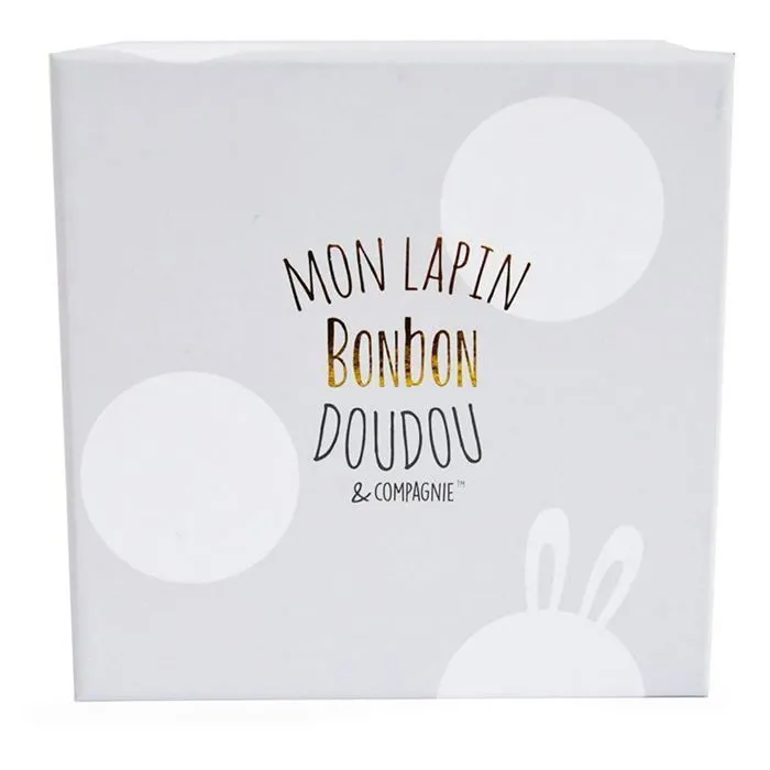 DOUDOU ET COMPAGNIE Lapin - Coffret chaussons avec hochet Taupe 0-6 mois-3