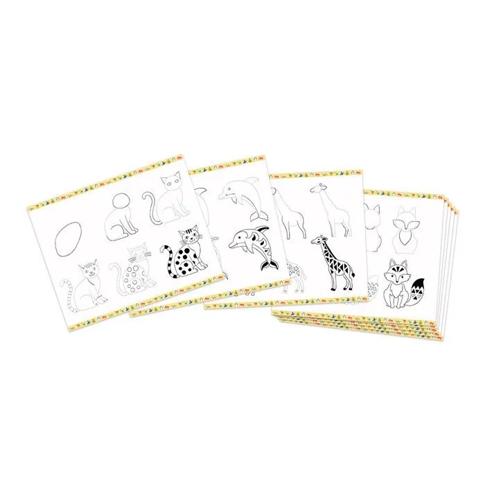 Step by Step Drawing - Apprendre à dessiner - 20 Modèles Animaux - Kit Dessin Enfant - Apprentissage Dessin – Dès 6 ans-3