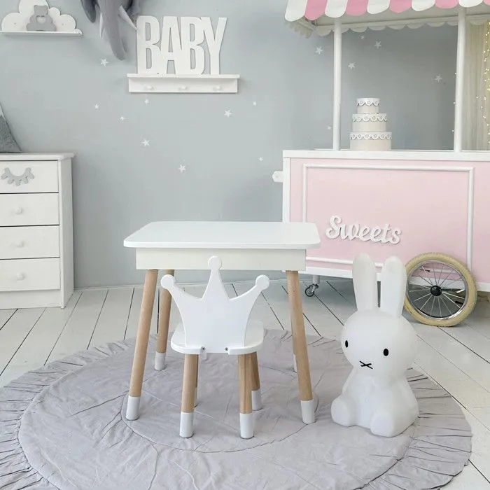 Table scandinave ouvrable avec chaise pour enfant-1