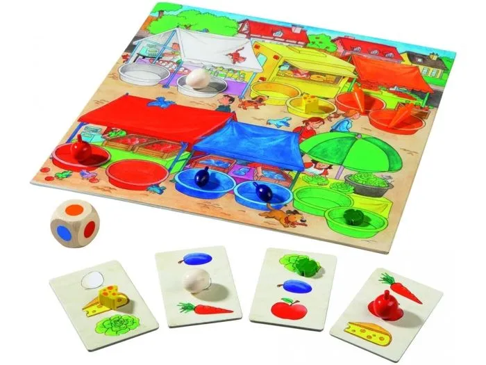 HABA - Mon premier trésor de jeux - 10 jeux en un avec pièces en bois , 4686-3