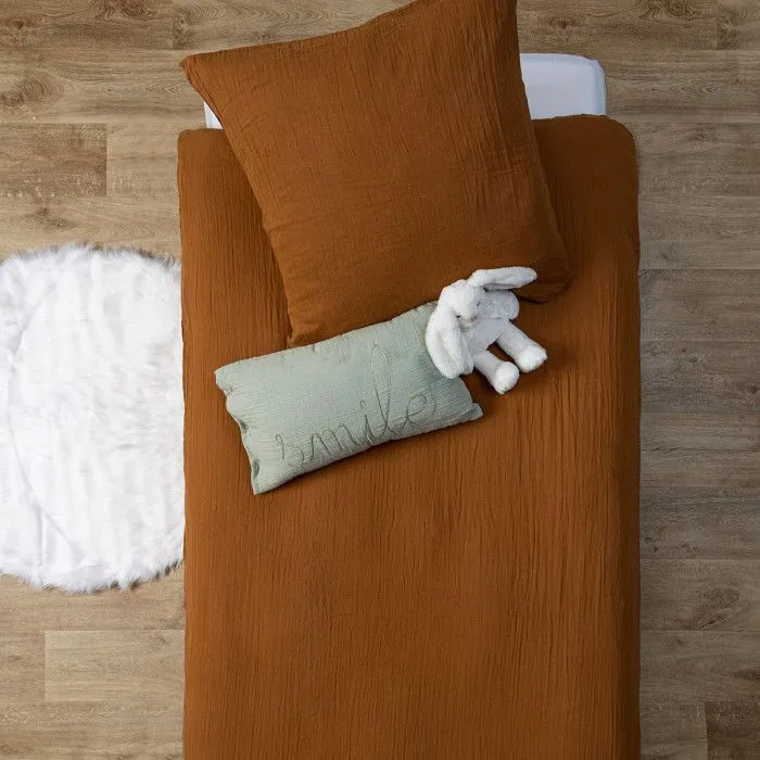 Parure de Lit 2 Pièces "Milo" 140x200 Marron-0