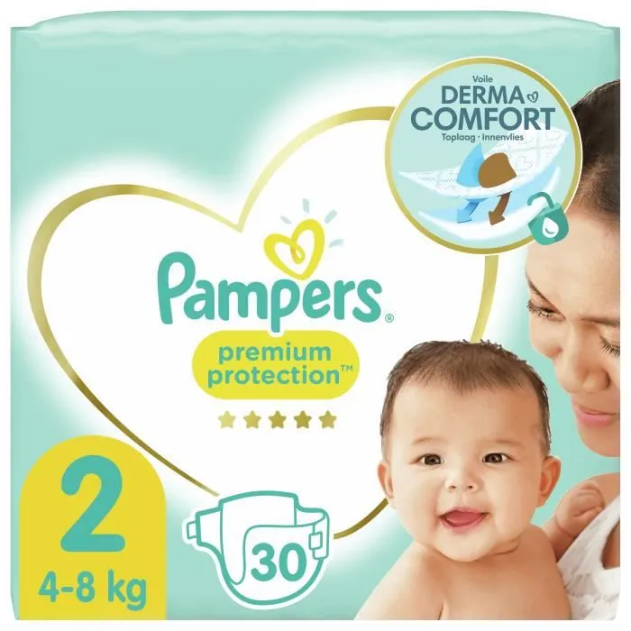 Pampers Premium T2 4-8kg 30 couches-0