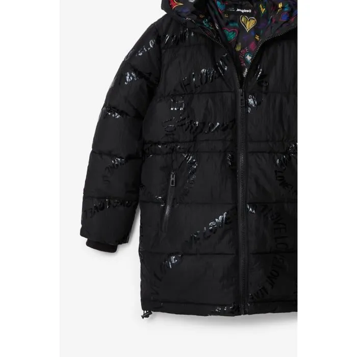 Doudoune fille Desigual Letters - noir - 7/8 ans-2