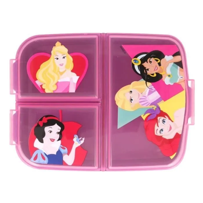 Boîte à Repas - STOR - Disney Princess - 3 Compartiments - Rose - Click-Up-2