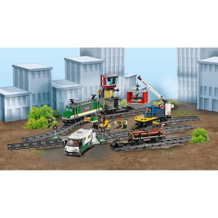 LEGO® City 60198 Le Train de Marchandises Télécommandé-1