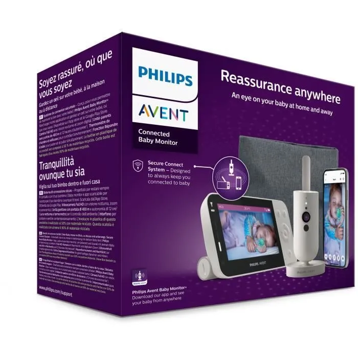 Vidéo moniteur connecté - PHILIPS AVENT - SCD953/26 - Silkwhite-1