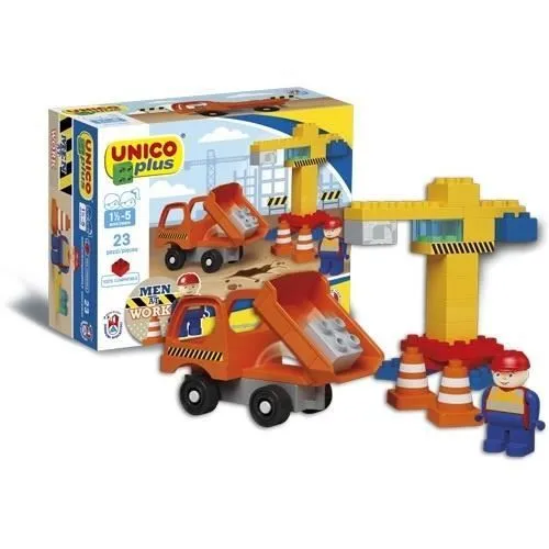 Kit de construction de chantier UNICO - 23 pièces - Multicolore-2