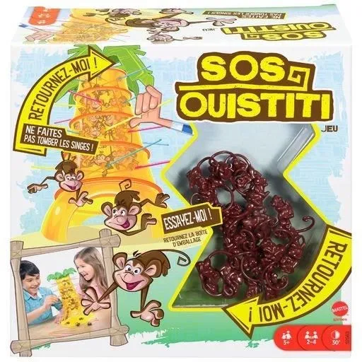 Mattel Games - SOS Ouistiti - Jeu de Société Familles - 5 ans et + 52563-0