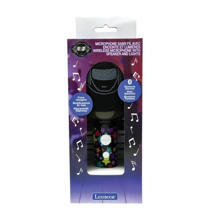Karaoke Microphone Bluetooth/Sans fil avec effets sonores et lumineux-2
