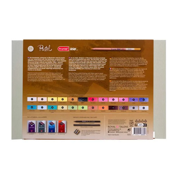 Crayon Pastel - Bruynzeel - Boîte de 24 - Couleurs Assorties - Haute Qualité - Finesse de Pointe-2