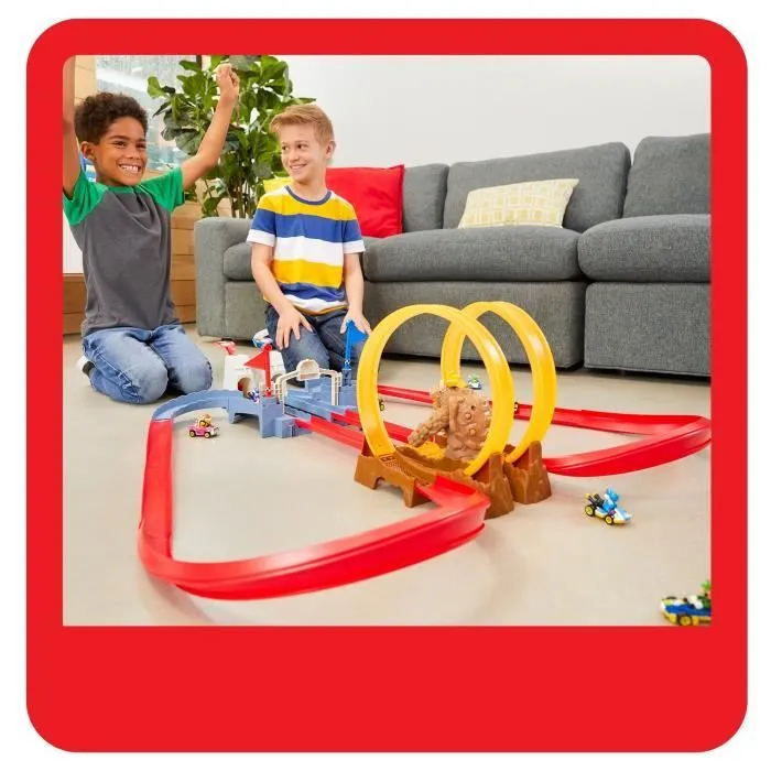 Hot Wheels - Mario Kart Coffret Course Chaotique au Château de Bowser - Circuit Petite voiture - 5 ans et + GNM22-2